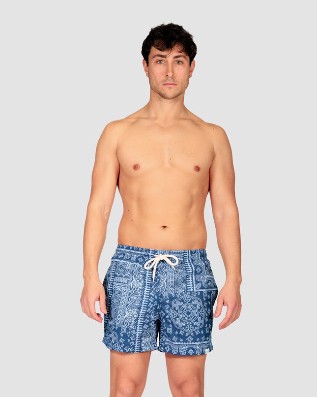 Costume uomo a boxer corto Lecce Blu