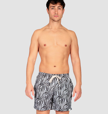 Costume uomo a boxer corto Zebrato