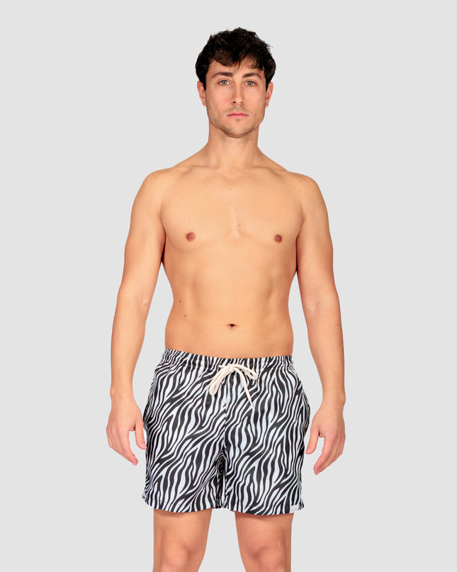 Costume uomo a boxer corto Zebrato