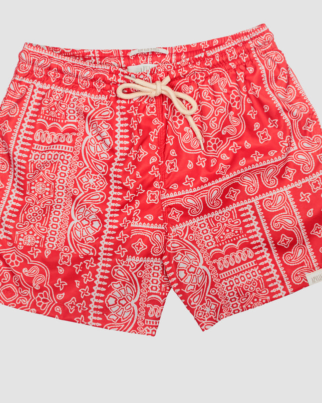 Costume uomo a boxer corto Lecce Rosso
