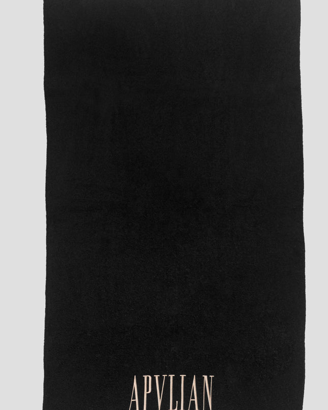 Telo Mare Ricamato Nero
